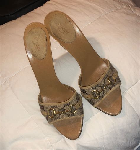 vintage gucci heels with cowrie shells|vintage gucci sandals.